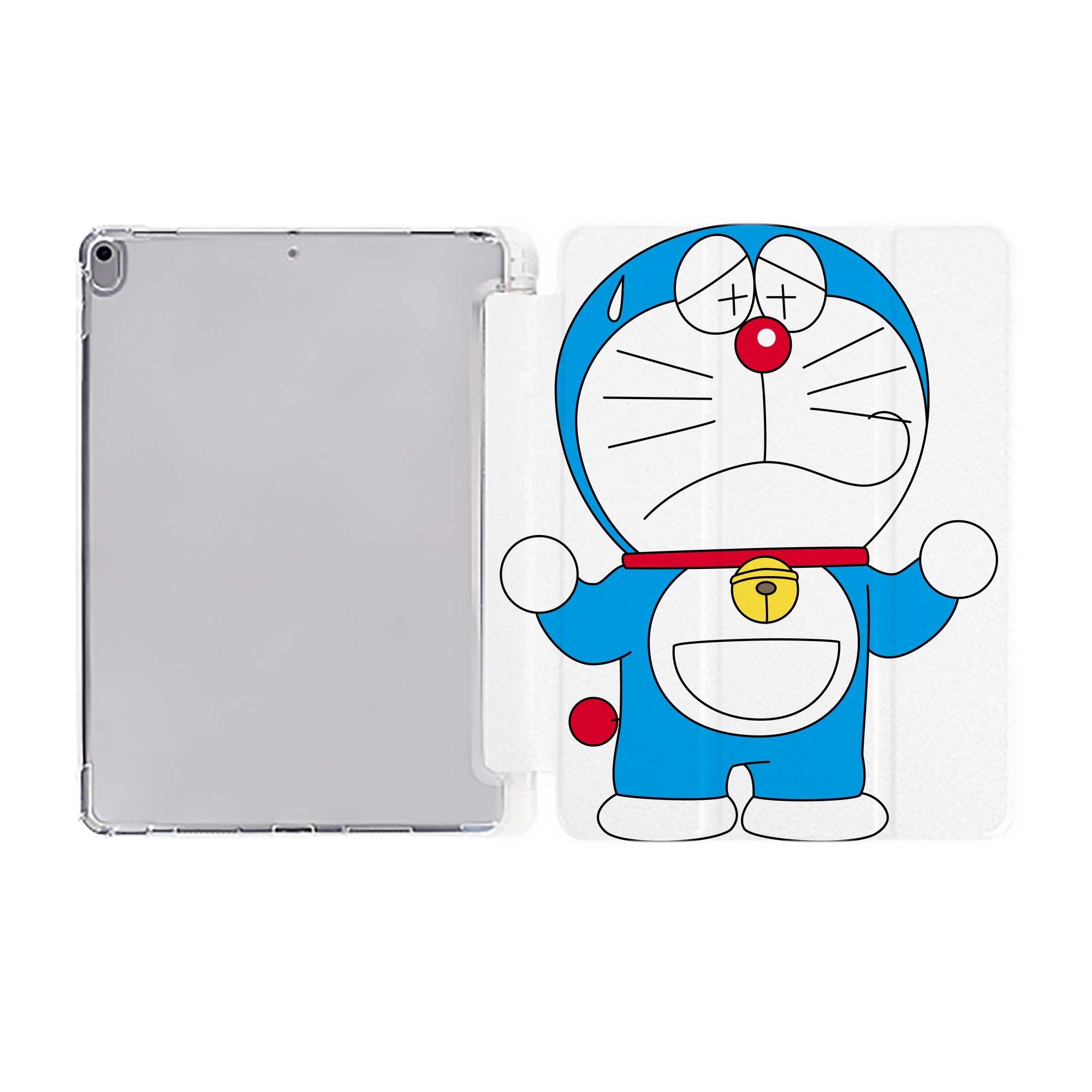（画像用） ドラえもん Doraemon IPad ケース ペン収納付き 三つ折りスタンド PUレザー×シリコン 対応機種9.5/10.5/10.9インチ